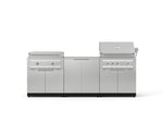 NewAge Outdoor Kitchens Stainless-Steel 6-Piece Cabinet Set with Base, Grill Cabinet, Platinum Griddle and Countertop-75105-Garage Giant 