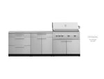 NewAge Outdoor Kitchens Stainless-Steel 3-Piece Cabinet Set with 3-Drawer, Bar and Grill Cabinet-65103-Garage Giant 