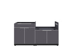 NewAge Outdoor Kitchens Aluminum 2-Piece Cabinet set with Bar and Grill Cabinet-67593-Garage Giant 