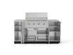 NewAge Outdoor Kitchens Outdoor Grill Island Stainless-Steel 6-Piece Cabinet Set with 1 Door, Grill Cabinet, Performance Grill and Countertops 