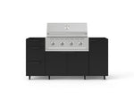 NewAge Outdoor Kitchens Outdoor Grill Island Stainless-Steel 5-Piece Cabinet Set with Casters 1 Door, 3 Drawer, Grill Cabinet and Performance Grill - (Liquid Propane) 