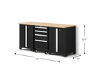 NewAge Garage Cabinets Bold XL Series 4PC Garage Cabinetry Set, 20-24 Gauge Steel, Fully Welded, 72" W x 18" D x 35.75" H-64584-Garage Giant 