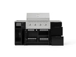 NewAge Outdoor Kitchens Outdoor Grill Island Aluminum 5-Piece Cabinet Set with Sink, 3 Drawer, Grill Cabinet, Performance Grill and Stainless Steel Countertop-70142-Garage Giant 