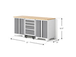 NewAge Garage Cabinets Bold XL Series 4PC Garage Cabinetry Set, 20-24 Gauge Steel, Fully Welded, 72" W x 18" D x 35.75" H-64582-Garage Giant 