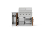 NewAge Outdoor Kitchens Outdoor Grill Island Stainless-Steel Louvered Doors 3-Piece Cabinet Set with Sink, Grill Cabinet and Performance Grill-73969-Garage Giant 