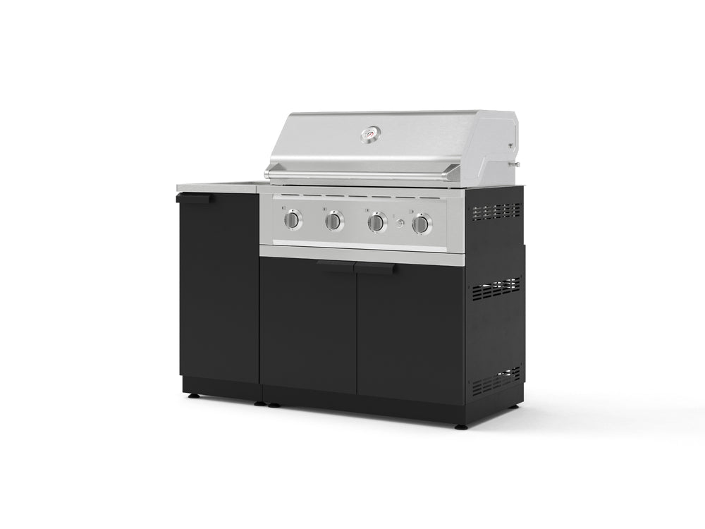 NewAge Outdoor Kitchens Outdoor Grill Island Stainless-Steel 3-Piece Cabinet Set with Sink, Grill Cabinet, and Performance Grill | 76313