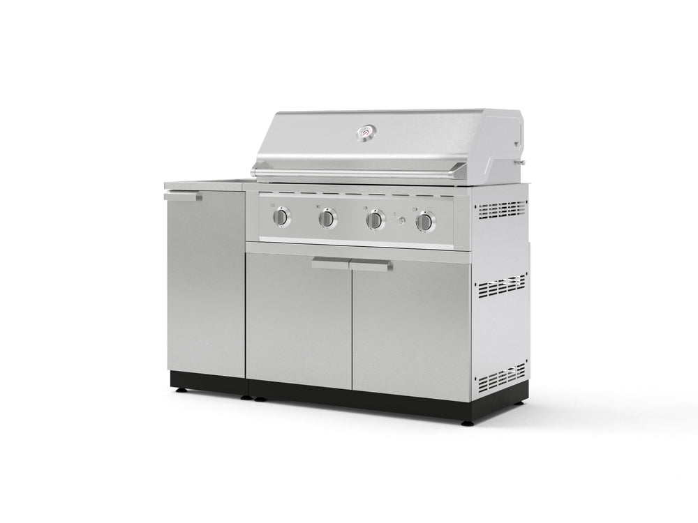 NewAge Outdoor Kitchens Outdoor Grill Island Stainless-Steel 3-Piece Cabinet Set with Sink, Grill Cabinet and Performance Grill-73961-Garage Giant