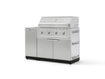 NewAge Outdoor Kitchens Outdoor Grill Island Stainless-Steel 3-Piece Cabinet Set with Sink, Grill Cabinet and Performance Grill-73961-Garage Giant 