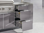 NewAge Outdoor Kitchens Outdoor Grill Island Aluminum 6-Piece Cabinet Set with 1 Door, 3 Drawer, Grill Cabinet, Performance Grill and Countertops - (Liquid Propane) 