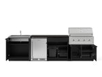 NewAge Outdoor Kitchens Stainless Steel 6-Piece Cabinet Set with Sink, Bar, Grill Cabinet, Performance Grill, Countertop and Stainless Steel Door Fridge-73735-Garage Giant 