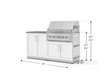 NewAge Outdoor Kitchens Stainless-Steel 4-Piece Cabinet Set with Base, Grill Cabinet, Platinum Grill, and Countertop-73561-Garage Giant 