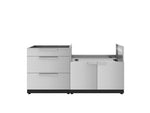 NewAge Outdoor Kitchens Stainless Steel 2-Piece Cabinet set with 3 Drawer and Grill Cabinet-67603-Garage Giant 