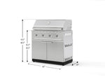 NewAge Outdoor Kitchens Stainless Steel 2-Piece Cabinet set with Grill Cabinet and Performance Grill-72944-Garage Giant 