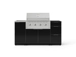NewAge Outdoor Kitchens Outdoor Grill Island Aluminum 5-Piece Cabinet Set with Sink, 3 Drawer, Grill Cabinet, Performance Grill and Stainless Steel Countertop - (Liquid Propane) 