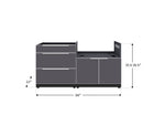 NewAge Outdoor Kitchens Aluminum 2-Piece Cabinet set with 3 Drawer and Grill Cabinet-67590-Garage Giant 