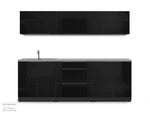 NewAge Outdoor Kitchens Aluminum 6-Piece Cabinet Set with Sink, 3-Drawer, 2-Door and Wall Cabinets-67697-Garage Giant 