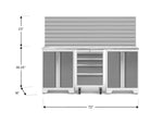 NewAge Garage Cabinets Bold Series 4-Piece Cabinet Set with Tool, Base Cabinets, Slatwall Backsplash and Worktop-63013-Garage Giant 
