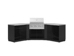 NewAge Outdoor Kitchens Aluminum 7-Piece Cabinet Set with 2 Door, Bar, Corner, Grill Cabinet, Performance Grill, and Countertops-67661-Garage Giant 