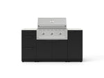 NewAge Outdoor Kitchens Outdoor Grill Island Stainless-Steel 6-Piece Cabinet Set with 1 Door, 3 Drawer, Grill Cabinet, Performance Grill and Dekton in Aeris Countertops - (Natural Gas) 