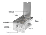 NewAge Outdoor Kitchens Stainless Steel Platinum Dual Side Burner-67190-Garage Giant 