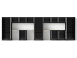 NewAge Garage Cabinets Bold Series 14PC Garage Cabinetry Set, 24-Gauge Steel, Fully Welded, 234" W x 18" D x 76.75" H-55841-Garage Giant 