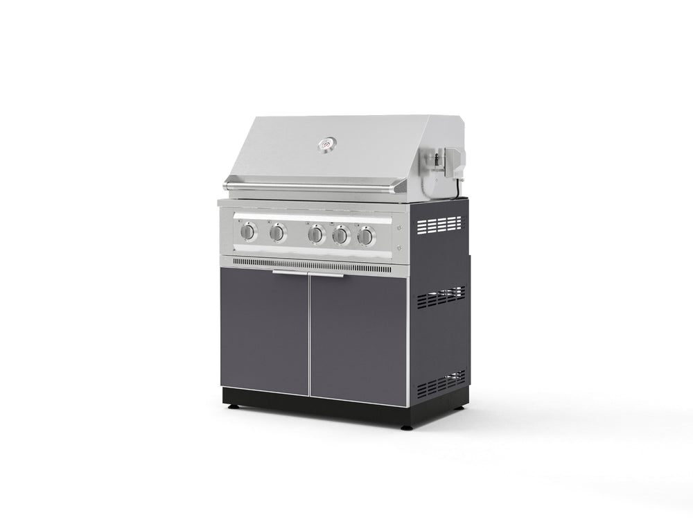 NewAge Outdoor Kitchens Aluminum 2-Piece Cabinet Set with Grill Cabinet and Platinum Grill-72937-Garage Giant