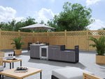 NewAge Outdoor Kitchens Aluminum 4-Piece Cabinet Set with Sink, Bar, Grill Cabinet and Fridge-66322-Garage Giant 