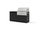 NewAge Outdoor Kitchens Stainless-Steel 4-Piece Cabinet Set with Base, Grill Cabinet, Platinum Grill, and Countertop-73463-Garage Giant 