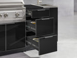 NewAge Outdoor Kitchens Outdoor Grill Island Aluminum 5-Piece Cabinet Set with Casters and 3-Drawer, Grill Cabinet, Side Burner and Performance Grill - (Liquid Propane) 