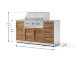 NewAge Outdoor Kitchens Outdoor Grill Island Stainless-Steel Louvered Doors 5-Piece Cabinet Set with Sink, 3 Drawer, Grill Cabinet, Performance Grill and Stainless Steel Countertop-74773-Garage Giant 