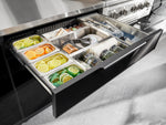 NewAge Outdoor Kitchens Aluminum 7-Piece Cabinet Set with 2 Door, Bar, Corner, Grill Cabinet, Platinum Grill, and Countertops 