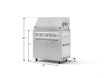NewAge Outdoor Kitchens Stainless Steel 2-Piece Cabinet set with Casters Grill Cabinet and Platinum Grill-72952-Garage Giant 