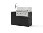 NewAge Outdoor Kitchens Outdoor Grill Island Stainless-Steel 3-Piece Cabinet Set with Sink, Grill Cabinet, and Performance Grill | 76352 