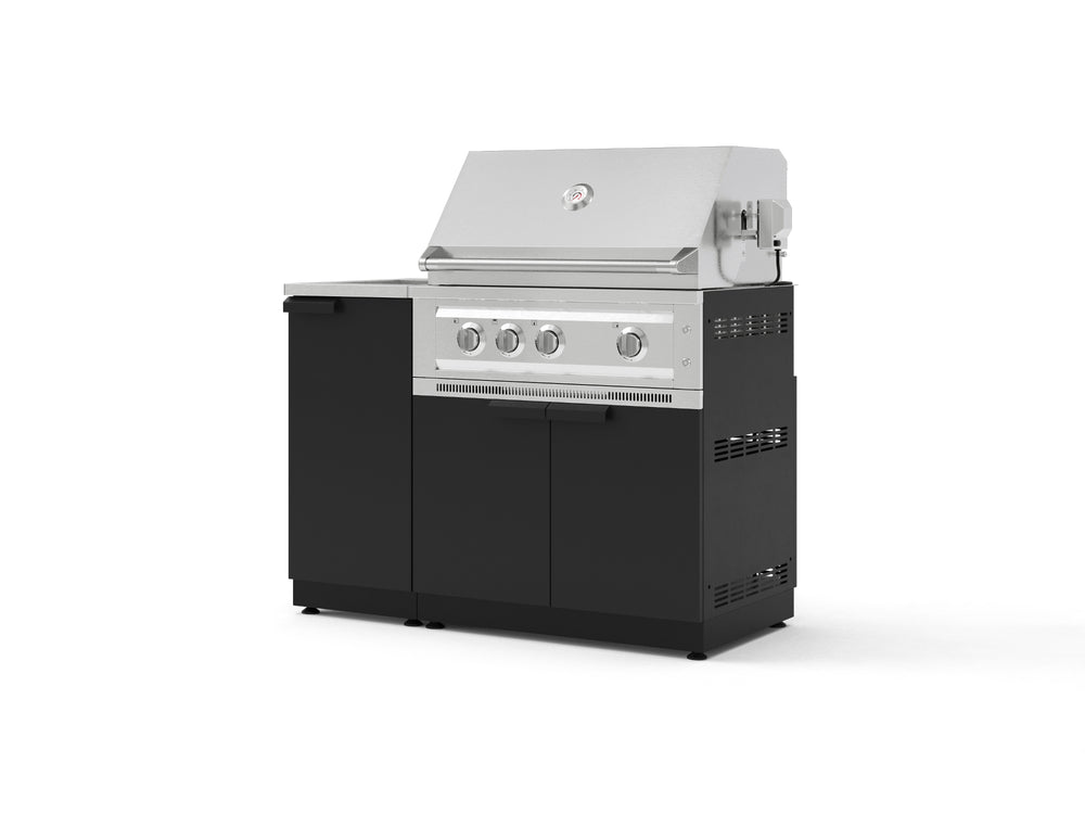 NewAge Outdoor Kitchens Outdoor Grill Island Stainless-Steel 3-Piece Cabinet Set with Sink, Grill Cabinet, and Platinum Grill | 76321