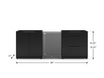 NewAge Outdoor Kitchens Stainless Steel 3-Piece Cabinet Set with 3-Drawer, 2-Door Cabinet and Stainless Steel Door Fridge-71530-Garage Giant 