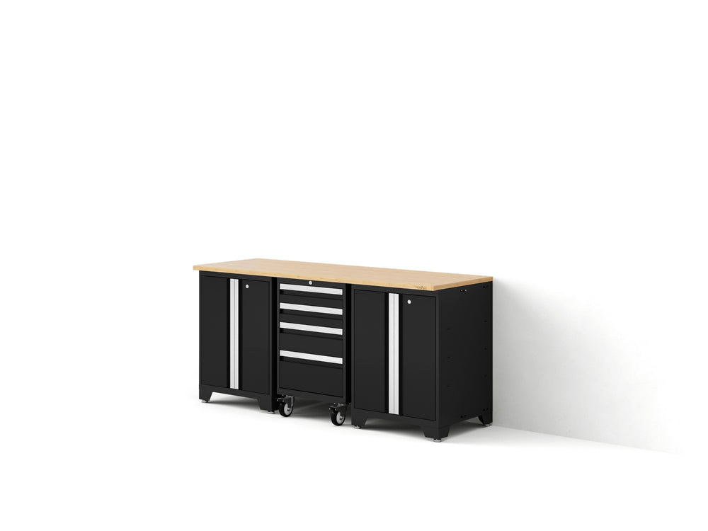 NewAge Garage Cabinets Bold XL Series 4PC Garage Cabinetry Set, 20-24 Gauge Steel, Fully Welded, 72