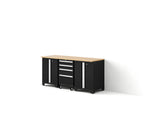 NewAge Garage Cabinets Bold XL Series 4PC Garage Cabinetry Set, 20-24 Gauge Steel, Fully Welded, 72" W x 18" D x 35.75" H-64584-Garage Giant 