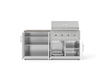 NewAge Outdoor Kitchens Stainless-Steel 4-Piece Cabinet Set with Base, Grill Cabinet, Performance Grill, and Countertop-73558-Garage Giant 