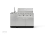 NewAge Outdoor Kitchens Outdoor Grill Island Stainless-Steel 3-Piece Cabinet Set with Sink, Grill Cabinet and Performance Grill-73961-Garage Giant 