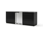 NewAge Outdoor Kitchens Aluminum 5-Piece Cabinet Set with 3-Drawer, 2-Door Cabinet, Countertops and Stainless Steel Door Fridge-71536-Garage Giant 