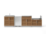 NewAge Outdoor Kitchens Stainless Steel 4-Piece Cabinet Set with Sink, Bar, Grill Cabinet and Fridge-66367-Garage Giant 