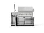 NewAge Outdoor Kitchens Outdoor Grill Island Stainless-Steel 3-Piece Cabinet Set with Sink, Grill Cabinet and Platinum Grill-75353-Garage Giant 