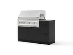 NewAge Outdoor Kitchens Outdoor Grill Island Stainless-Steel 4-Piece Cabinet Set with 3-Drawer, Grill Cabinet, Platinum Grill and Dekton in Aeris Countertop - (Liquid Propane) | Garage Giant 