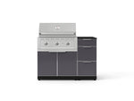 NewAge Outdoor Kitchens Outdoor Grill Island Aluminum 4-Piece Cabinet Set with 3-Drawer, Grill Cabinet, Performance Grill and Countertop - (Liquid Propane) 