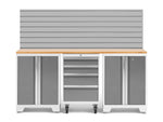 NewAge Garage Cabinets Bold Series 4-Piece Cabinet Set with Tool, Base Cabinets, Slatwall Backsplash and Worktop-63012-Garage Giant 