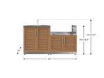 NewAge Outdoor Kitchens Stainless Steel 2-Piece Cabinet set with Sink and Grill Cabinet-67622-Garage Giant 