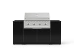 NewAge Outdoor Kitchens Outdoor Grill Island Aluminum 6-Piece Cabinet Set with 1 Door, Grill Cabinet, Performance Grill and Countertops - (Natural Gas) 
