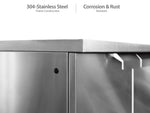 NewAge Outdoor Kitchens 4 PC Cabinet Set in Stainless Steel with Covers-65076-Garage Giant 