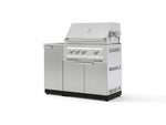 NewAge Outdoor Kitchens Outdoor Grill Island Stainless-Steel 3-Piece Cabinet Set with Sink, Grill Cabinet and Platinum Grill-73962-Garage Giant 