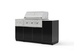 NewAge Outdoor Kitchens Outdoor Grill Island Aluminum 6-Piece Cabinet Set with 1-Door, Grill Cabinet, Performance Grill, Side Burner and Countertop - (Natural Gas) | Garage Giant 